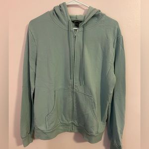 Sage green hoodie zip up